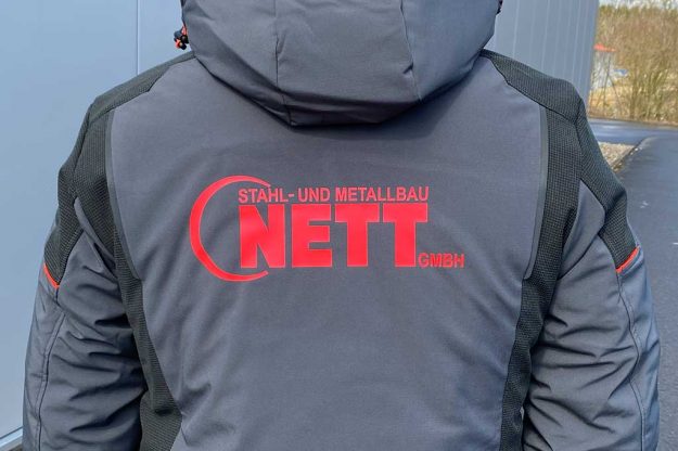 Arbeitsjacke Nett Stahl- und Metallbau bedruckt by MW Textildruck