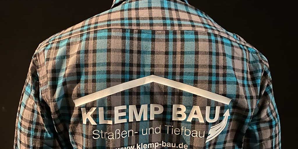Klemp Bau Hemd bedruckt by MW Textildruck-Fabrik