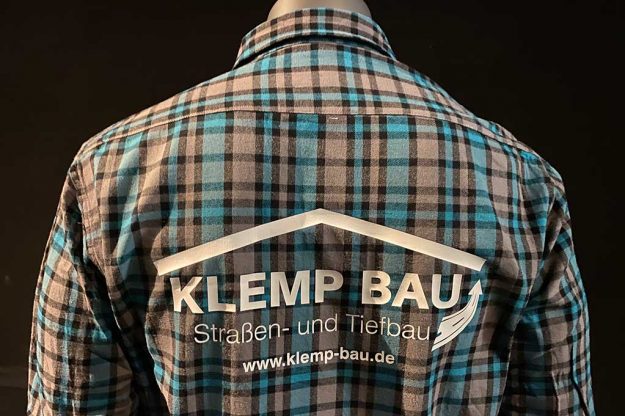 Klemp Bau Hemd bedruckt by MW Textildruck-Fabrik