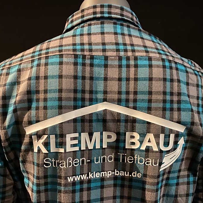 Klemp Bau Hemd bedruckt by MW Textildruck-Fabrik