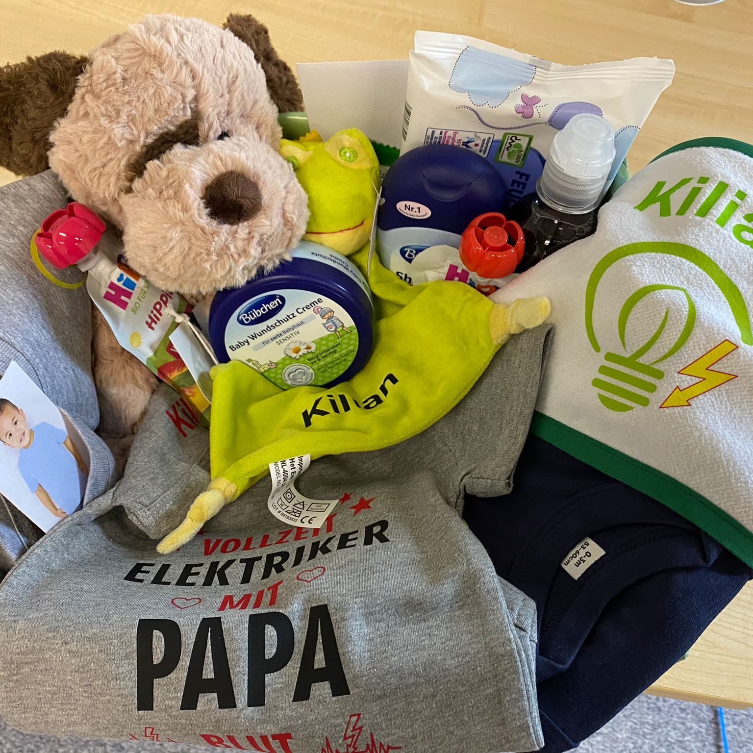 personalisierter Geschenkkorb von MW Textildruck