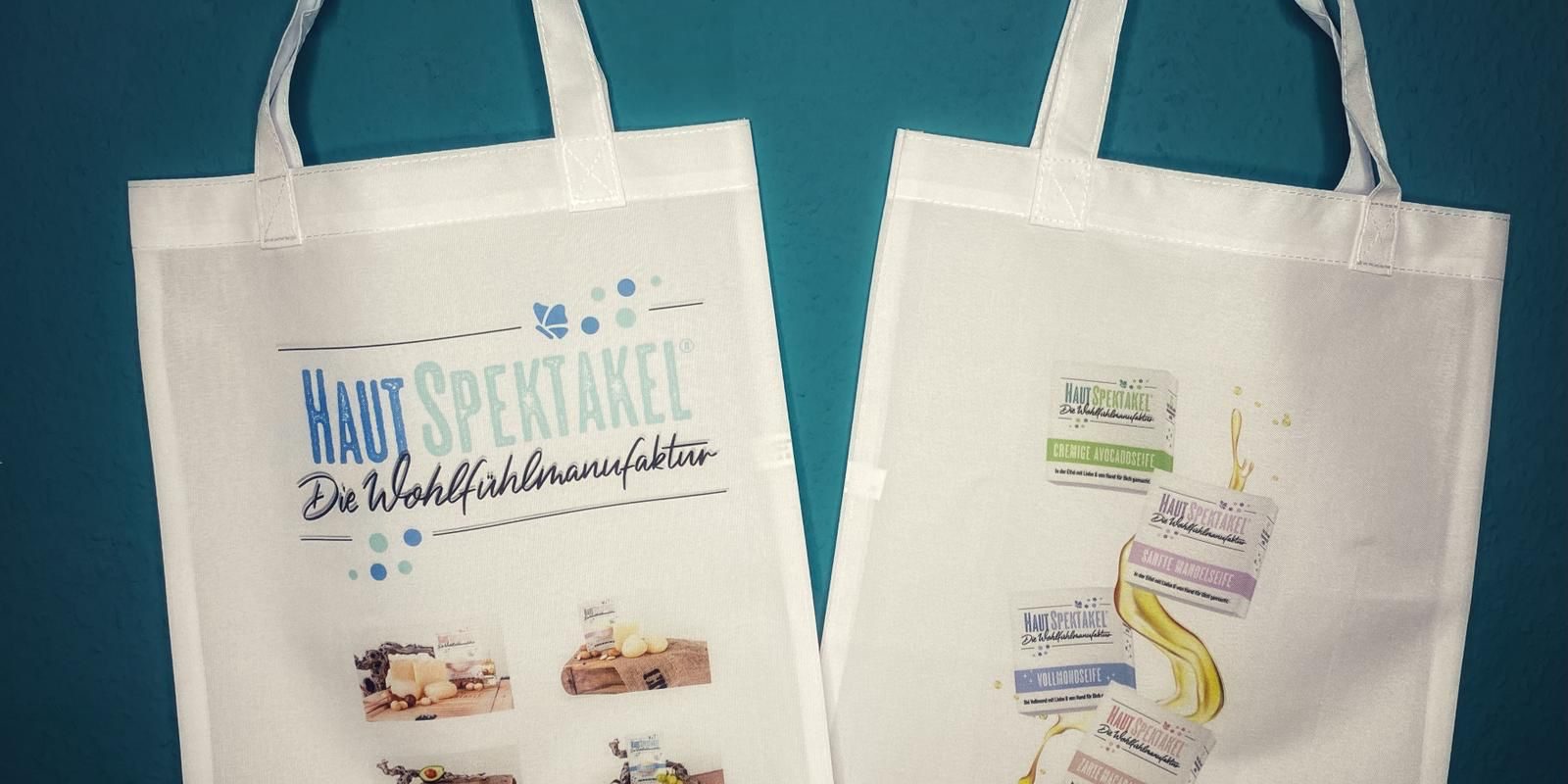 Hautspektakel | MW Textildruck-Fabrik Bedruckte Jutebeutel von Hautspektakel von MW Textildruck-Fabrik