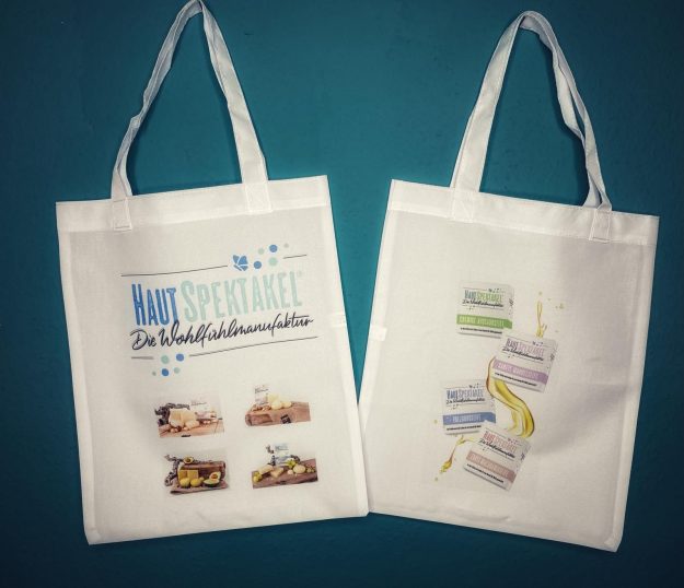 Bedruckte Jutebeutel von Hautspektakel von MW Textildruck-Fabrik